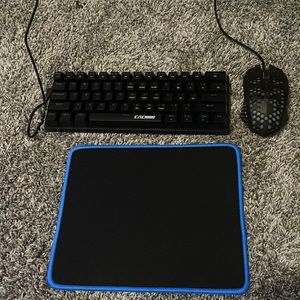 Keyboard and mouse and mouse pad
